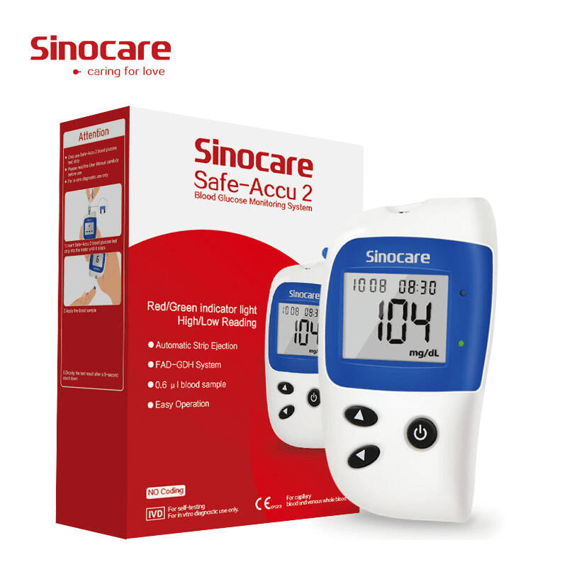 เครื่องวัดระดับน้ำตาลในเลือด SINOCARE รุ่น SAFE ACCU 2 0070062003011